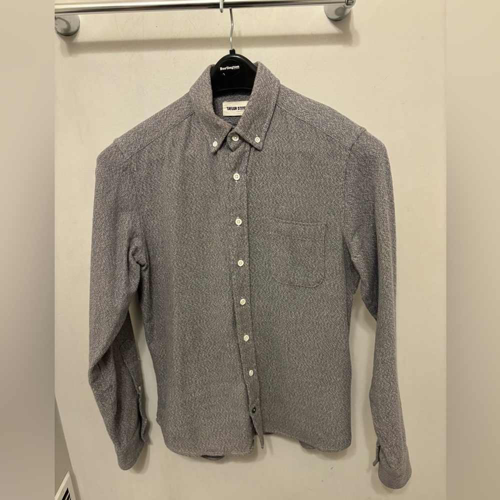 Taylor Stitch Men's 38 Small The Jack Soft Heathered Gray Flannel Shirt